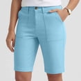 thumbnail image 5 of Bermuda Golf Shorts For Women Quick Dry Active Shorts Knee Length High Waisted Elastic Short Pant Baggy Relaxed Fit Lounge Breathable Sweat-Pant - (Above Knee-Length Style), 5 of 8