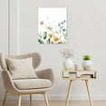 thumbnail image 4 of Floral Wall Art Pink Orange and Blue Fowers Framed Canvas Wall Art for Living Room Green Botanical Prints Pictures for Bathroom Bedroom Dorm Wall Decor,12Wx16H inches, 4 of 6