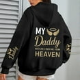 thumbnail image 4 of My Daddy Watches Over Me From Heaven Hoodies for Women Memorial Hoodie Graphic Hooded Sweatshirt Pullover with Pockets, 4 of 6