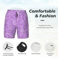 thumbnail image 5 of Daiia Lilac Glittering Mens Swim Trunks Swim Shorts Quick Dry Swim Shorts with Mesh Lining Pockets-3X-Large, 5 of 9