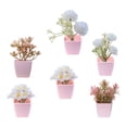 thumbnail image 2 of 6 piezas de flores artificiales en maceta, miniplantas decorativas, pequeñas plantas falsas con maceta para escritorio, hogar, boda, fiesta, estante Estilo A, 2 of 8