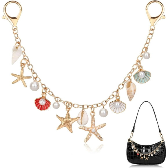 Bag Charms for Handbags, Purse Keychain for Women, Golden Bag Chains Purse Charm for Decoration, Bag Accessories Charms, Bags Short Handle Replacement for Crossbody Tote Shoulder Bags,Style-1