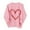 Pink, variant on Turilly Women's Valentine's Day Printed Pullovers Fashion Ladies Round Neck Fall Printing Sweatshirts Long Sleeved Black L