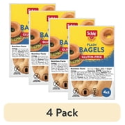 (4 pack) Schar Gluten Free Classic and Chewy Pre-Sliced Plain Bagels, 14.1 oz