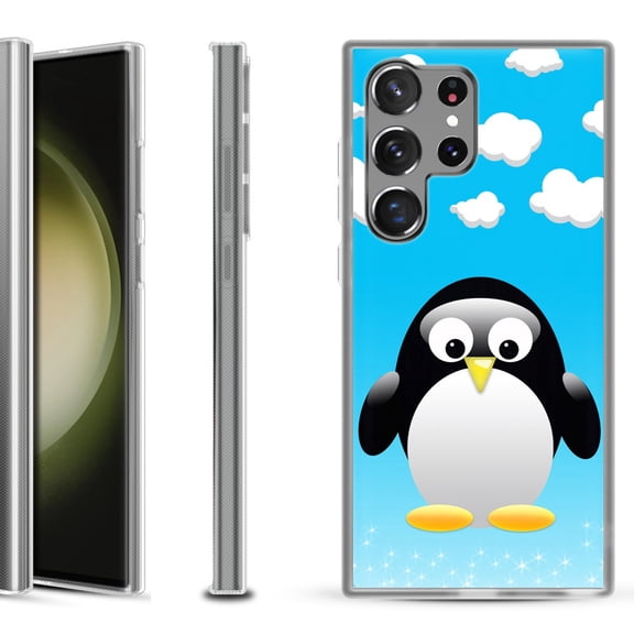 Shockproof Gel Phone Case for Samsung Galaxy S23 Ultra 5G, by OneToughShield  - Penguin