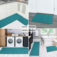 thumbnail image 5 of Teal Christmas Snowflake Pattern Kitchen Rugs Sets Of 2,Anti Fatigue Kitchen Mat Rugs Non Slip Washable,Decorative Kitchen Floor Mats for Kitchen,Sink,Laundry,17"x30"+17"x47", 5 of 7