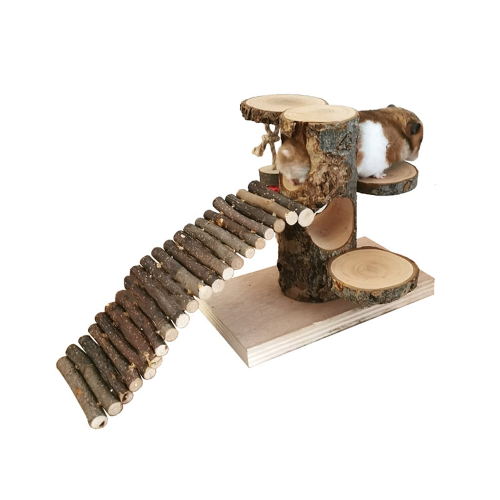 Wood Stackable Hamster Ladder Toy Combo Versatility Exploration Possibilities