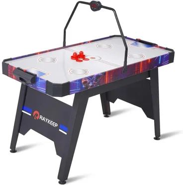 RayChee Air Hockey Table, Portable Tabletop Air Hockey Arcade Table for Kids and Adult, Indoor Electric Game Table w/ 2 Pucks, 2 Pushers, Powerful Motor for Game Room, Family Recreation