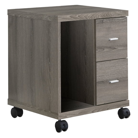 Kingfisher Lane Computer Printer Stand with Castors in Dark Taupe