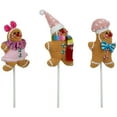 thumbnail image 4 of Northlight Plush Gingerbread Christmas Picks -  10" - Set of 3, 4 of 6