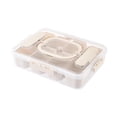 thumbnail image 2 of jifeng Divided Snack Box Stackable with Lid Veggie Container for Nuts Picnic Fruits, 2 of 9
