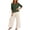 Army Green, variant on Womens 2 Piece Linen Suits 2026 Summer Plus Size 3/4 Sleeve Embroidered Tops Wide Leg Pants Casual Boho Beach Cute Outfits