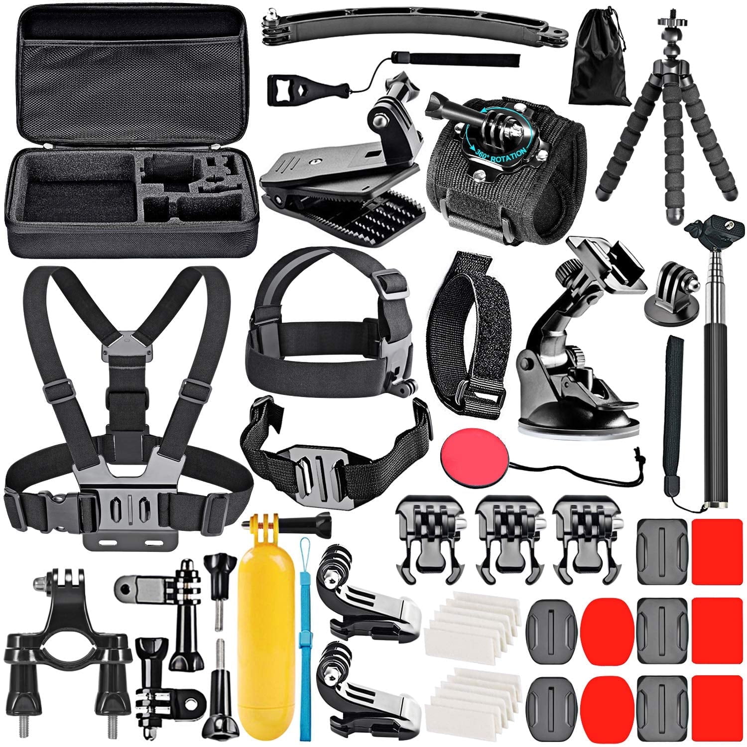50 in 1 Action Camera Accessory Kit, Compatible with Most Action Cameras Including Latest Models