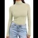 thumbnail image 1 of Camisetas de Larga para Mujer, Ropa Interior Térmica Básica de Otoño, Ropa de Invierno Champán S, 1 of 10