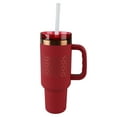 thumbnail image 3 of Ozark Trail 40 oz Insulated Stainless Steel Tumbler with Handle, Red Mark, 3 of 10