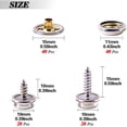 thumbnail image 3 of shiyou-Glarks Marine Grade Canvas Boat Cover Snap Button Kit, Silver, Stainless Steel, Socket & Button Head, 3 of 4