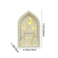 thumbnail image 3 of Ramadan Decorations Lighted Wood Castle Ornament LED Art Hanging Decoration for Muslims Islamic Festival Eid Mubarak Tabletop Centerpiece, 3 of 7