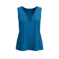 thumbnail image 6 of Yteetum Women's Plus Size Tank Tops Summer Sleeveless V Neck Ribbed Shirts Casual Solid Loose Lightwieght Comfy Tanks, 6 of 7