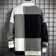 thumbnail image 5 of Suéter a cuadros de invierno para hombre, jersey de estilo Harajuku para hombre, jersey grueso y cálido de cuello alto, suéteres navideños masculinos de alta calidad para hombre, 5 of 5