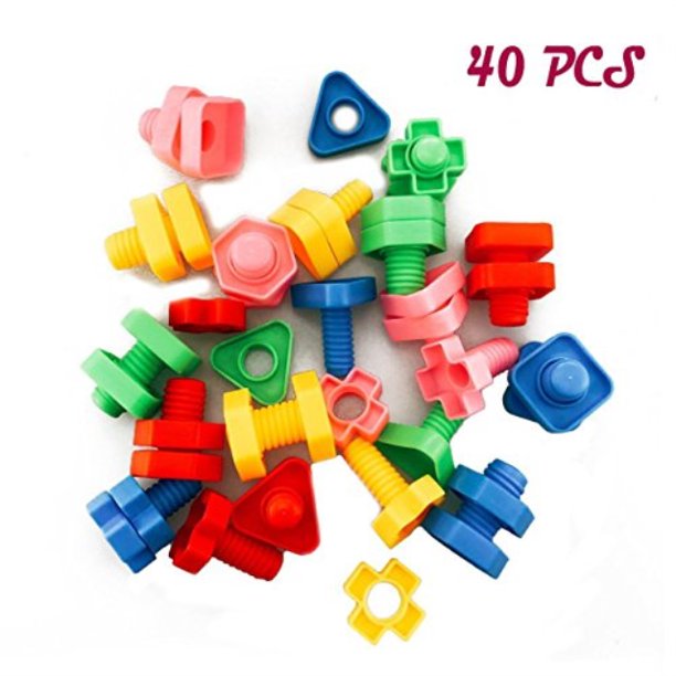 40PCS Jumbo Nuts and Bolts,Occupational Therapy Autism,Jumbo