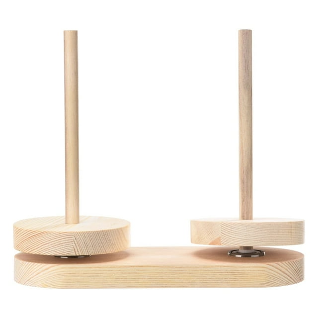Yarn Holder Solid Wood Bobbin Cupcake Spindle Storage Winder Stand High Quality Fiber Crocheting Tool Kit Sewing Thread Big Base