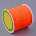 thumbnail image 1 of 1 rollo de hilo de nailon para nudos chinos, cordón para abalorios y bisutería, color naranja rojizo, 0,8 mm, 100 yardas/rollo., 1 of 1