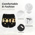 thumbnail image 4 of KLL Bee Happy Sunflower Gnomes Pattern Shorts Women,Athletic Shorts High Waisted Running Shorts Pocket Sporty Short Gym Elastic Workout Shorts-Large, 4 of 7