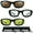 HD + Clear + Yellow, variant on Motorcycle Riding Sunglass Padded Safety Polycarbonate Lens Men Women