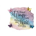 thumbnail image 2 of 3D Bedroom Wall Decal Sticker For Unisex Custom Designs With 3D Butterfly Memorial Quote With 3D Coloured Butterflies - Your Wings Read Not Heart Easily Applied And Removable - Size: 20 In X 20 In, 2 of 3