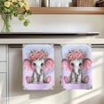 thumbnail image 7 of Cute Elephant Kitchen Towels Set of 4, Spring Floral Botanical Animal Watercolor Absorbent Dish Towels for Kitchen, Microfiber Hand Towel, Quick Drying Tea Towel for Cleaning Decorative Dishcloths, 7 of 7