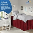 thumbnail image 4 of HNB Store Microfiber TwinXL 36" inch Drop Ruffled Dorm Bedskirt | Burgundy, 4 of 7