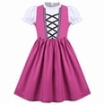 thumbnail image 3 of Sunny Fashion Girls Dress 2 Piece Set German Dirndl Oktoberfest Festival Apron Maid 7 Years, 3 of 10