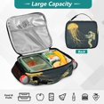 thumbnail image 4 of WOBOGO Jellyfish and Astronaut Tote Lunch Bag High Quality Insulated Aluminium Film For Cold with Adjustable Shoulder Strap 11.2×9.8×3.5in, 4 of 7