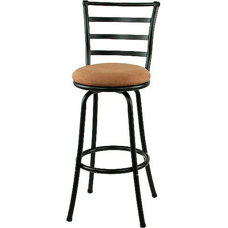 - Mainstays Metal Swivel Bar Stool 29, Black, Set of 2, Black