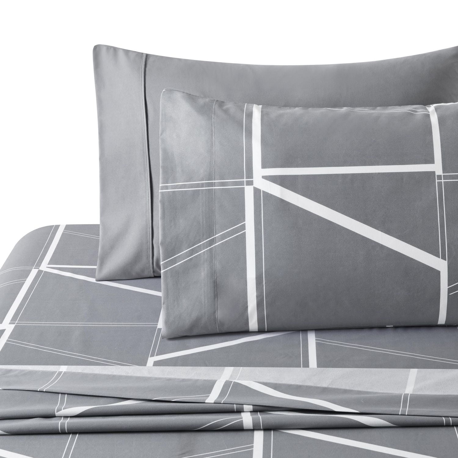 Marina Decoration Ultra Soft Silky Zipper Rich Printed Rayon from Bamboo All Season Duvet Cover Set with Pillowcases, Modern Fantasy Geometric Pattern