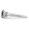 thumbnail image 4 of Auriga Fine Jewelry 14K White Gold Amethyst and Diamond Ring for Women Size 7, 4 of 6