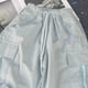 thumbnail image 4 of Odeerbi 5-16 Años Niños Niñas Cargo Pantalones Deportes Pantalones de Pierna Ancha Primavera Suelta Pantalones de Trabajo Con Múltiples Bolsillos, 4 of 5