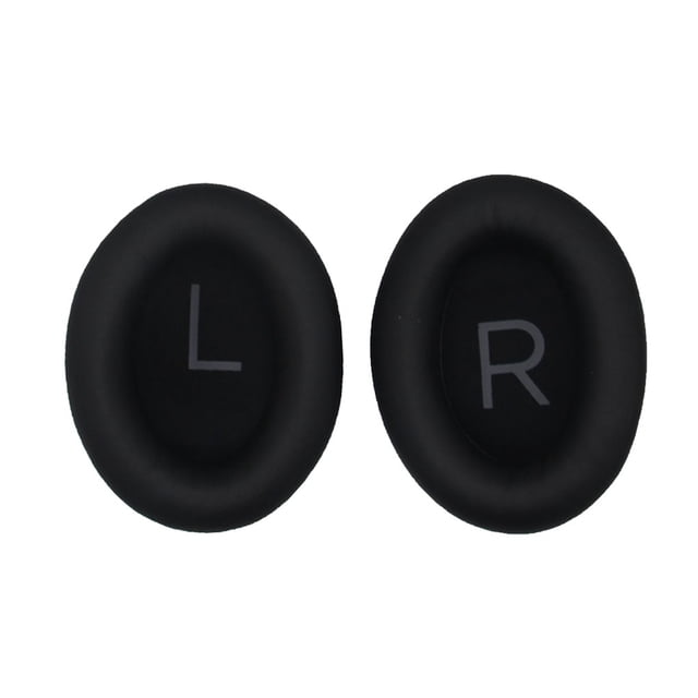 Seitruly Almohadillas para los oídos Auriculares Cojín Montado en la cabeza Almohadillas para los oídos Reemplazo transpirable sobre la oreja Relojes inteligentes Negro