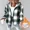 Green, variant on Jackets for Women Plaid Hooded Long Sleeve Casual Shacket Lightweight Fleece Lined Coat Green-XL