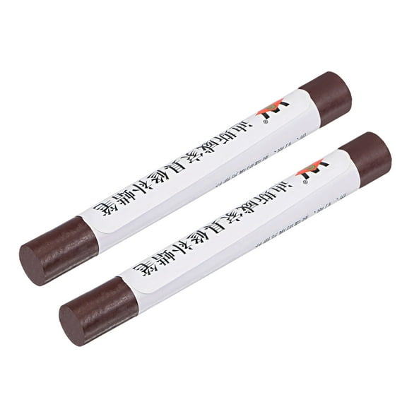 Uxcell Wood Wax Filler Stick, Wooden Furniture Crayons Touch Up Repair Pens, Light Red Brown 2 Pack
