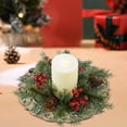 thumbnail image 4 of Anillos de vela de Navidad Decoración de centro de mesa Candelabro de vela Corona de Adviento para fiesta de boda Adornos navideños de Año Nuevo, 4 of 5