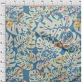 thumbnail image 4 of oneOone Silk Tabby Blue Fabric Tropical Monstera Leaves Sewing Fabric By The Yard Printed Diy Clothing Sewing Supplies 42 Inch Wide, 4 of 4