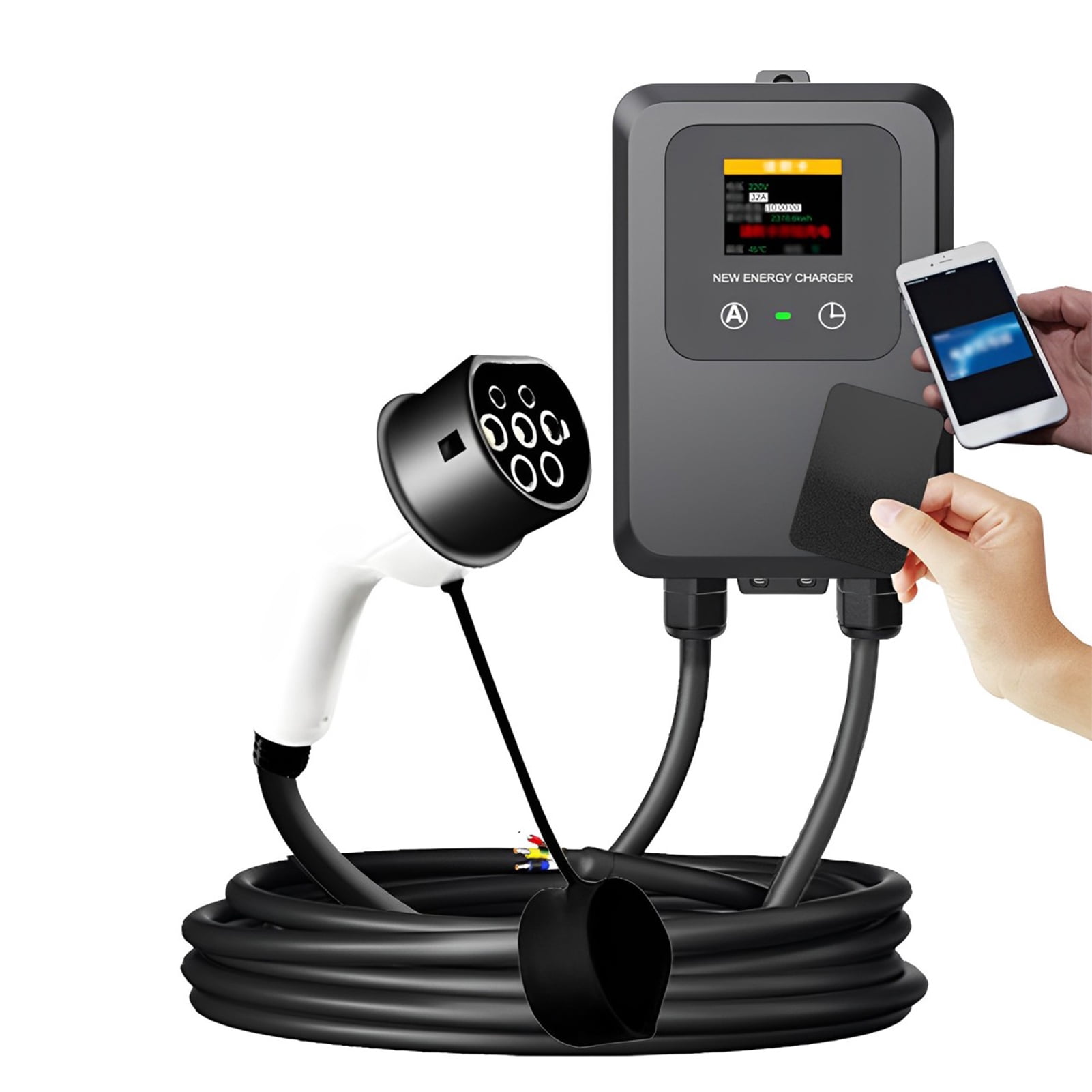 mmirethe EV Wallbox 5M 7KW 32A Charging Station Car Home EV Wallbox ...