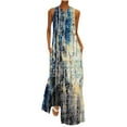 thumbnail image 2 of Robes pour Femmes Été 2023 Mode Femme Col en V Sans Manches Soirée d'Été Fête Imprimé Dames Poche Gilet Longue Robe Robes pour Femmes 2023 Formel en Liquidation, 2 of 6