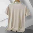 thumbnail image 4 of Bnwani Mens Shirts Moisture-Wicking Tee Quick Dry Solid Color Shirts Beige 4XL, 4 of 8