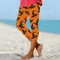 thumbnail image 2 of FAWUUDO Women's Halloween Capris Leggings Stretchy Printed Legging Tights Multicolor, 2 of 5