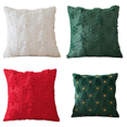 thumbnail image 1 of Fundas Almohada Felpa Suave Con Copo Nieve Y Navidad Color Blanco, 1 of 8