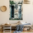 thumbnail image 2 of Rustic Decor Wall Hanging Tapestry, Doors of An Old Rock House with French Frame Details in Countryside European Past Theme, Bedroom Living Room Dorm Accessories, 60 X 80 Inches, by Ambesonne, 2 of 5
