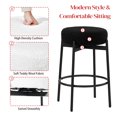thumbnail image 5 of Ktaxon 24" Backless Bar Stools Set of 4, Modern Swivel Barstools with Footrest, Teddy Fleece Padded Counter Height Barstool Chairs 4 pcs, Black, 5 of 7