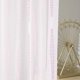thumbnail image 5 of Cortinas Deconovo de rayas rosas transparentes con bolsillo para barra, jacquard blanco, para dormitorio, 132 cm de ancho x 213 cm de largo, 2 paneles, 5 of 7